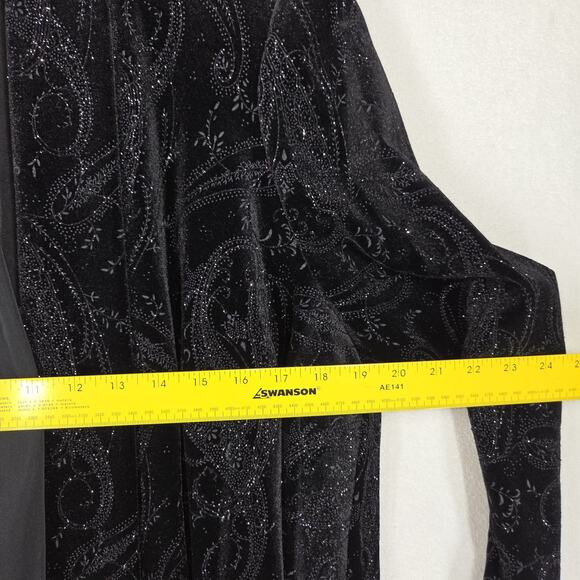 Vintage R&K Evening Blazer Jacket Womens 6 Black Sequence Formal Party Business - Picture 11 of 14